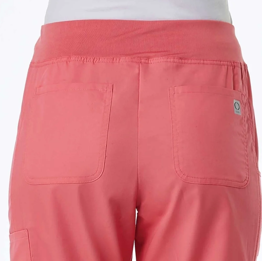 Sz Medium EON - Women's PURE Yoga 7 Pocket Scrub Pant Strawberry Pink